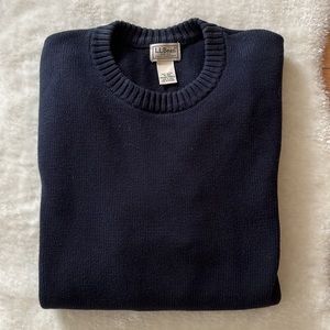 L.L.Bean sweater, dark navy crew neck